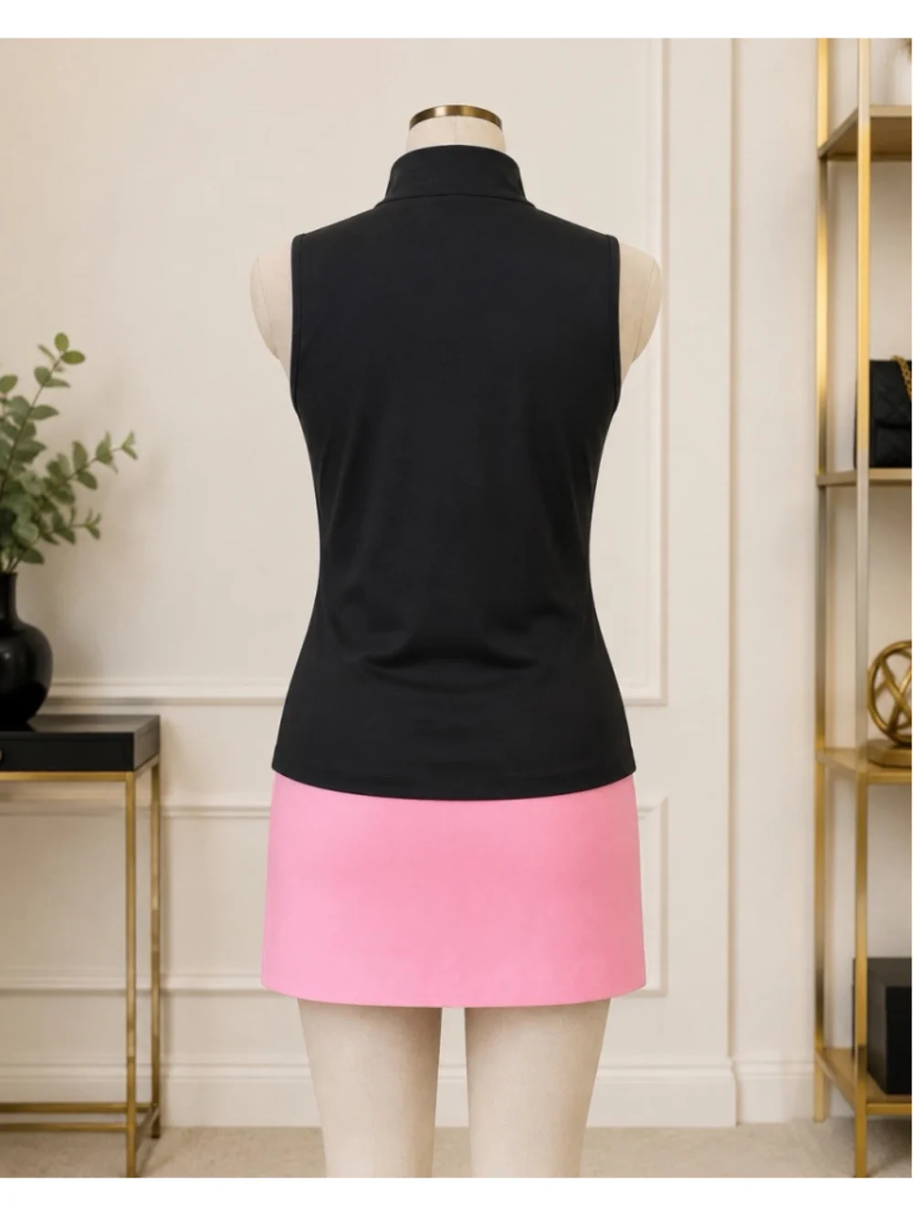 Black & Pink Athletic Two-Piece Set – Play Dry Top & Charter Club Skirt